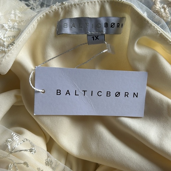 Baltic Born Eleanor Embroidered Midi Dress Cream Floral Vneck Lined Sz 1XL NEW - Picture 13 of 16